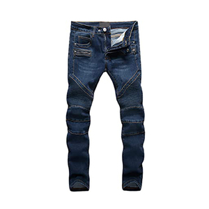 Pantalon en jean décontracté pour homme à séchage rapide, grande taille, style streetwear hip-hop ample, design décontracté avec mélange extensible - Product Image 1