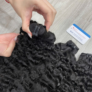 Super promotion sur les lots de cheveux naturels bouclés birmans noirs, cheveux humains vietnamiens, prix de gros, douceur exceptionnelle - Product Image 5