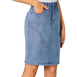 Premium Women <b>Winter</b> Casual Jeans <b>Skirt</b> High Waist Comfortable Stretch 100% Cotton Fabric Everyday Wear Street Fashion Modern - Product Image 2
