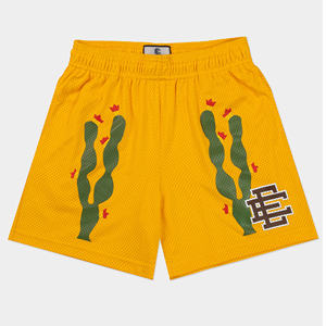 Pantalones cortos deportivos para hombre, pantalones cortos de baloncesto con bolsillos con cremallera, malla de poliéster, pantalones cortos de baloncesto para hombre. - Product Image 1