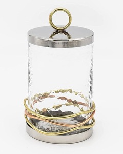 Vintage <b>Glass</b> Jars Metal Flip Top Lids Airtight <b>Food</b> <b>Storage</b> Kitchen <b>Containers</b> Handcrafted Luxury Design Stackable Bottled - Product Image 4
