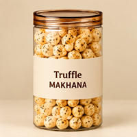 Makhana Rasa Truffle Gourmet |   Kacang Fox Panggang Renyah dalam Stoples, Label Pribadi, Grosir, Ekspor Massal, Pemasok Premium, Segar