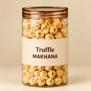 Makhana con Sabor a Trufa Gourmet |   Nueces de Zorro Tostadas Crujientes en Tarro, Marca Privada, Venta al por Mayor, Exportación a Granel, Proveedor Premium, Frescas - Product Image 1