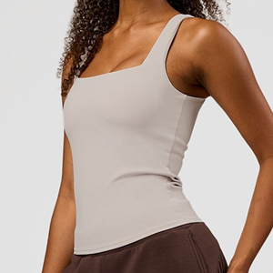 Top Deportivo Corto de Yoga con Logotipo Personalizado, Cuello Cuadrado, para Mujer - Product Image 4