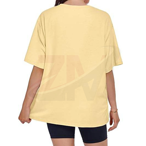 Camiseta Extra Grande de Cuello Redondo para Mujer, Manga Corta, Corte Holgado, 100% Algodón, Diseño de Corazón Pintado a Mano, para Primavera/Verano - Product Image 2