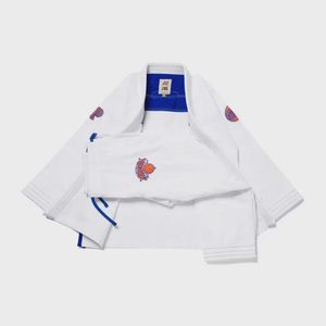 Tenue de karaté et de taekwondo en coton à manches longues avec logo frontal pour adultes et enfants - Dobok - Product Image 4