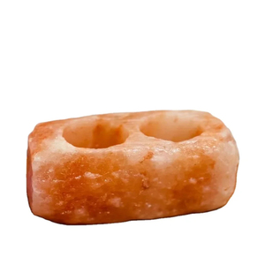 Natural Himalayan Salt Candles Holders Tea <b>Light</b> Natural Crystal Pink Rock Two Holes Salt Candle <b>Sticks</b> - Product Image 1