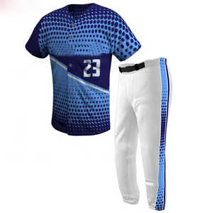 Conjunto de Uniforme Deportivo de Béisbol, Jersey y Pantalones Transpirables y Ligeros para Prácticas, Entrenamientos y Juegos en Equipo - Product Image 1