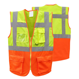 Chaleco de Seguridad de Alta Visibilidad para Hombre, Malla Reflectante Transpirable, Ropa de Trabajo con Múltiples Bolsillos, Cierre de Cremallera, Uso en Exteriores de Verano - Product Image 6