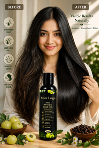 Aceite Capilar de Amla, Aceite Capilar de Bhringraj, Aceite Capilar Ayurvédico, Aceite Capilar Herbal, Aceite para el Crecimiento del Cabello, Aceite Anticaspa, Aceite para Fortalecer el Cabello - Product Image 5