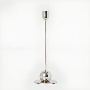 Stainless Steel Candle Stand With Sphere Base Modern Home Decoration Durable Design - Product Image 3
