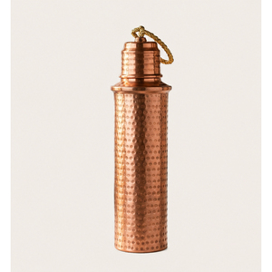 Premium Handcrafted Pure <b>Copper</b> Water Bottle Hammered Design Leak-Proof <b>Screw</b> Cap Eco-Friendly Drinkware for Yoga Office - Product Image 5