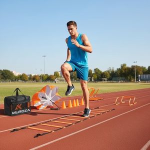 Attrezzatura Professionale Regolabile per Fitness - Set di Allenamento con Scala per Agilità, Velocità e Coordinazione dei Piedi, con Borsa per il Trasporto - Product Image 4