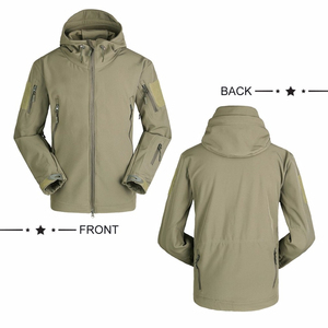 Veste softshell imperméable et coupe-vent pour homme, demi-polyester, softshell pour les sports de plein air, vêtements de chasse en toile - Product Image 4