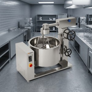 Olla de vapor con inducción y revestimiento giratorio Amicook 380V/440V, modelo ergonómico con revestimiento, 3 cuchillas para pasta, fácil de limpiar, para salsas, motorizada - Product Image 4