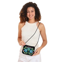 Nouvelle Arrivée Sac de Soirée de Luxe Exotique Tendance pour Femme, Fait Main par un Designer, Broderie Perlée à Motif Géométrique, Doublure en Satin, Idéal pour Fêtes et Mariages