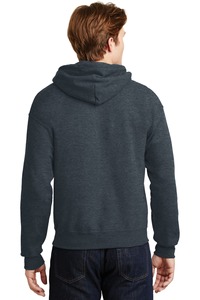 Hoodie formel uni épais doublé en tissu mélangé avec impression sérigraphiée pour l'automne - Product Image 4