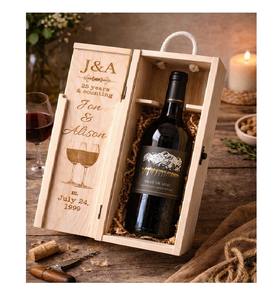 Porte-bouteilles en bois simple pour comptoir de cuisine, support d'organisation pour bouteilles de vin, support en bois massif naturel pour table à manger - Product Image 6