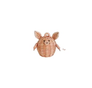 Mini Handgewebte Rattan-Schweinchen-Aufbewahrungsbox mit Rattan-Geschenk und Präsent – Premium-Qualität für B2B-Export – Top-Artikel - Product Image 2