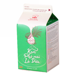 Servicio de Fabricación de Marca Privada, Crema Vegetal para Bebidas al por Mayor, Crema de Queso Pandan HALAL, Crema para Postres, Café y Té con Leche, 500G - Product Image 1