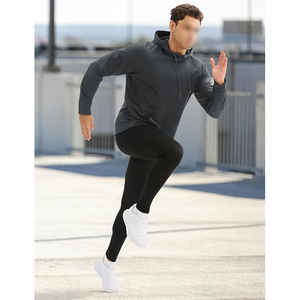 Oversized Sports Hoodie <b>Men</b> Drop Shoulder French Terry Relaxed Fit Gym Training Running Hooded <b>Sweatshirt</b> Streetwear - Product Image 3