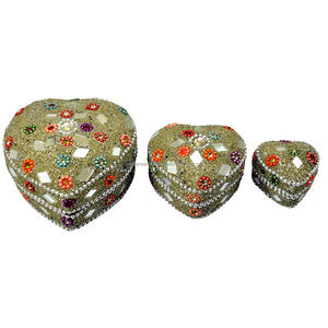 Boîte à Bijoux Faite à la Main, Ensemble de 3 Pièces pour Rangement de Bijoux, Décorative Vintage, Cadeau Souvenir pour Femme, Faveur de Retour pour Femme - Product Image 4