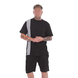 Conjuntos Cortos de Verano al por Mayor de Moda: Top de Manga Corta con Cuello Redondo, Conjuntos de Camisa Corta de Verano para Hombre, Ropa Casual - Product Image 1
