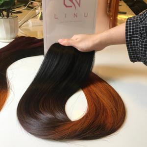 SMA Ombre Orange Color Bone Straight Long Length Mejor calidad Extensiones de cabello crudo humano vietnamita Precio al por mayor - Product Image 4