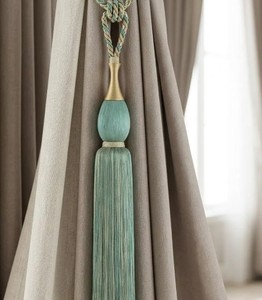 Set of 2 Cotton Tassel Curtain <b>Tiebacks</b>, Elegant Luxury Home Decor - Product Image 2