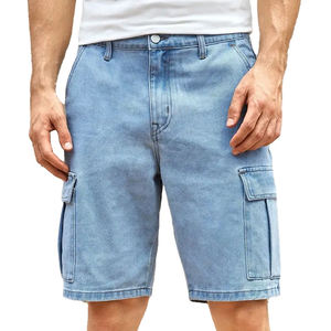 Shorts en jean déchiré pour hommes, style rétro, vêtements décontractés avec poches, tissu confortable - Product Image 1