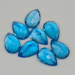 Topacio Azul Brasileño con Corte de Pera, Gema Suelta Facetada Natural para Anillo, Colgante, Pendientes, Joyería al por Mayor, Personalizable - Product Image 5