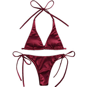 2026 Women <b>Bikini</b> <b>Set</b> Attractive Push up Bra Deep V Neck Cheeky Bottom Swimwear Spandex/Nylon Material High Stretch for Holidays - Product Image 2