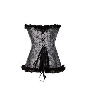 Faja Reductora de Cintura Overbust para Pérdida de Peso, Corsé de Satén Negro con Varillas de Acero, Corsés Lisos Ajustables de la Mejor Calidad de Pakistán - Product Image 6
