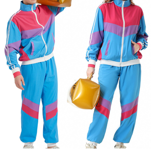 Conjunto Deportivo Color Block para Hombre, Chaqueta Cortavientos y Pantalones, Dos Piezas, Transpirable, Tejido de Poliéster, Ropa de Primavera - Product Image 5