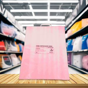 Sacs refermables antistatiques ESD roses en LDPE conformes RoHS pour l'emballage général de l'électronique - Product Image 1