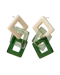 Glossy Marble Resin Drop Earrings For Gift Event Festive Contemporary Women Statement Acrylic Jewelry Boho Resin <b>Accessories</b> - Product Image 5