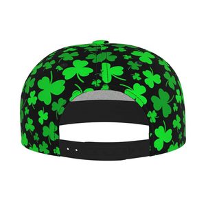 Gorra Snapback de 6 Paneles con Patrón de Trébol Verde, Ajustable, Unisex, de Malla, Estilo Casual para Primavera/Verano - Product Image 3