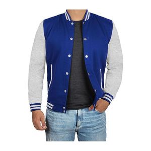Men's Varsity <b>Jacket</b> <b>Winter</b> <b>Waterproof</b> Breathable High Quality Fabric Patchwork Leather Comfy to Wear Plus Size - Product Image 5