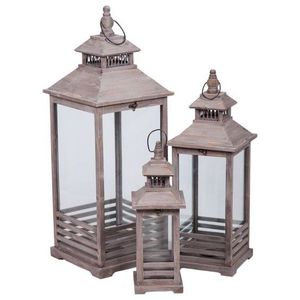 Wooden Candle Lantern for Farmhouse Home Decor Wedding Centerpieces <b>Fireplace</b> <b>Mantel</b> Holiday Displays and Table Styling - Product Image 1