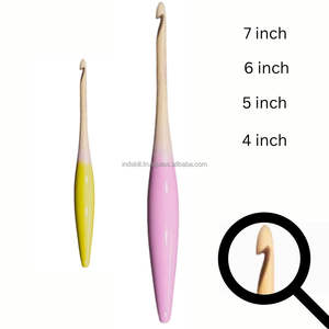 Los ganchos de ganchillo de madera semicoloreados más populares con agarre ergonómico y cómodo solo para negocios al por mayor y a granel - Product Image 6