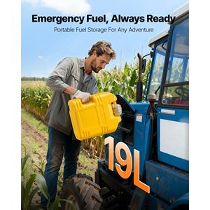 Réservoir de carburant portable de 5 gallons avec échelle graduée transparente, bec verseur, débit maximal de 15 L/min, conception anti-fuite sécurisée, bouteilles de gaz plates - Product Image 2