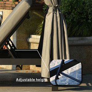 Chaise longue de patio en acier pour 2 personnes avec auvent et rideau pour l'ombrage - Product Image 6