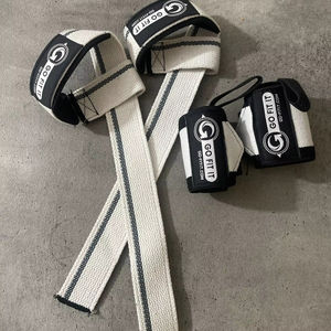 Ensemble de bandes de maintien pour poignets en néoprène et élastiques et de sangles de musculation avec design antidérapant et léger pour l'entraînement en salle de sport - Product Image 1