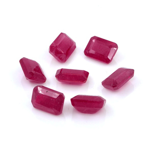 Rubis naturels de Bangkok, octogones calibrés 4x6mm, pierres précieuses de rubis naturelles facettées pour la fabrication de bijoux, prêtes à l'emploi - Product Image 1