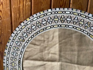 Best Quality Stylish Modern Round Wall Mirror Handcrafted Beautiful Bone Inlay Eco-Friendly <b>Framed</b> Christmas - Product Image 4