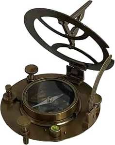 <b>Antique</b> Brass <b>Compass</b> Vintage Nautical Navigation Instrument Decorative Maritime Gift Collectible Desk Decor Pocket <b>Compass</b> - Product Image 4