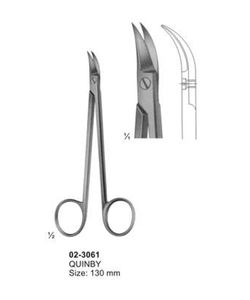 Tijeras Quinby de 130 mm, Tijeras Quirúrgicas de Acero Inoxidable, Instrumento Médico Reutilizable - Product Image 1