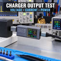 Testeur USB Type-C HDC-085C avec affichage LED, voltmètre, ampèremètre, mesure de courant et de tension CC, testeur de charge de batterie externe, CC 4,5-50V 0-12A