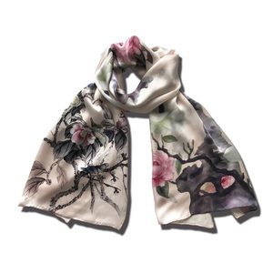 Bufanda de Seda de Alta Calidad, Chal de Seda de Morera Suave y Lujoso, Envoltura con Logotipo Personalizado, Accesorio de Moda para Mujer - Product Image 4