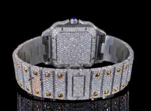 Reloj de Lujo en Plata de Ley 925 con Diamantes Moissanite VVS, Muy Solicitado, para Fiestas y Uso Diario, Disponible para la Venta - Product Image 4